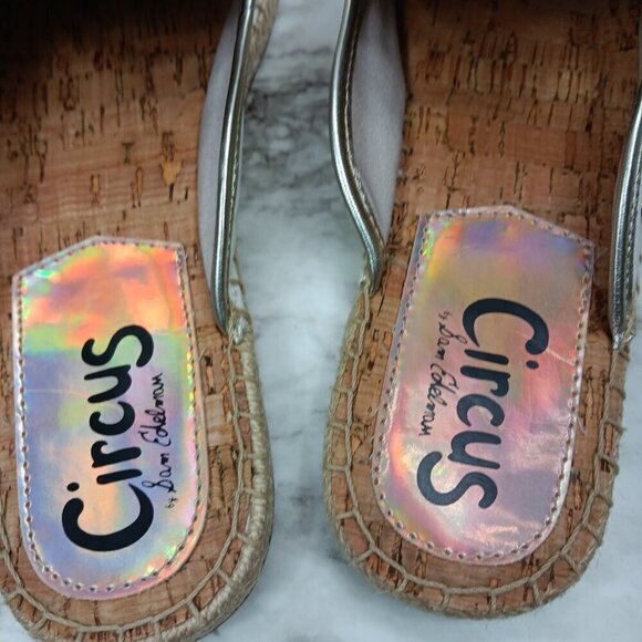 CIRCUS by Sam Edelman Women's Pineapple Palm tree Embroidery Espadrille Mules 10 - Picture 9 of 11